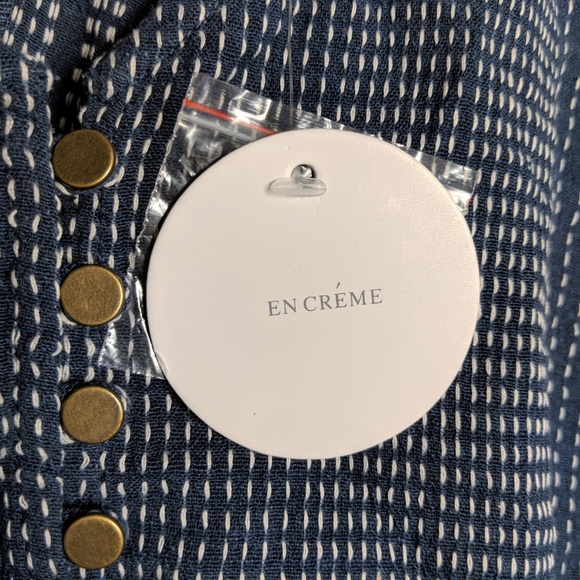 En Creme Embroidered Oversize Tank Top Size Small - Picture 4 of 6